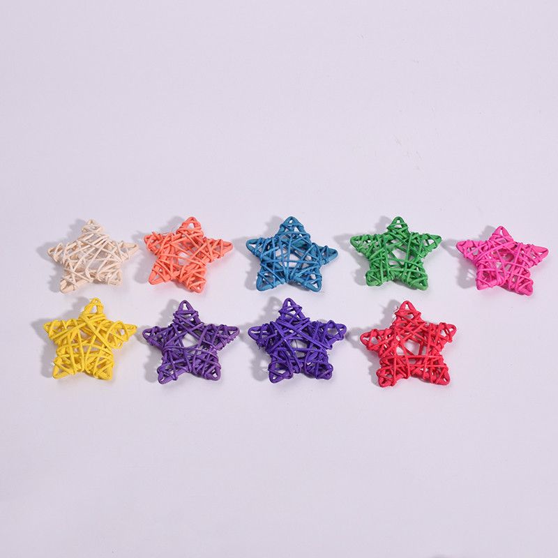 Natural decorative rattan handcraft star shape decor aroma diffuser (4)