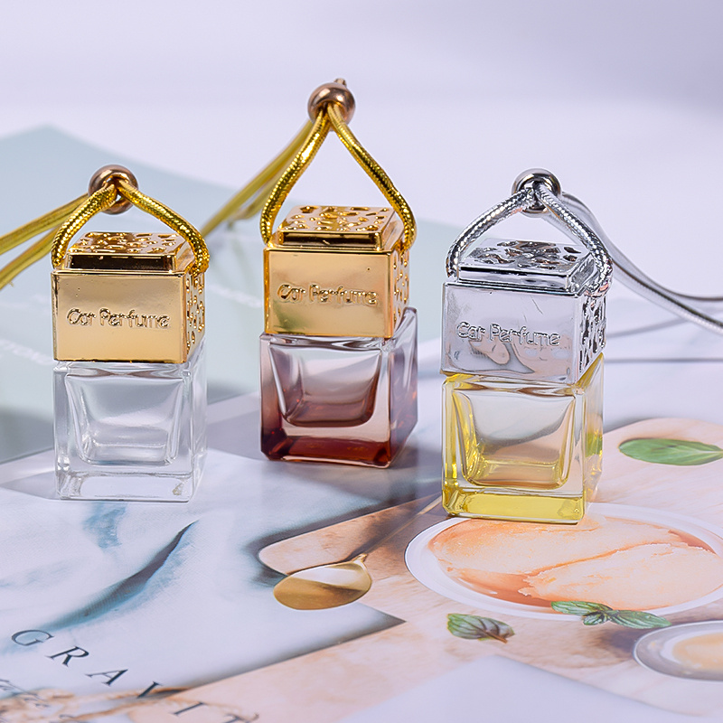 Car Air Freshener Diffuser Bottle Pendants Aromatherapy Glass Perfume Bottle (5)