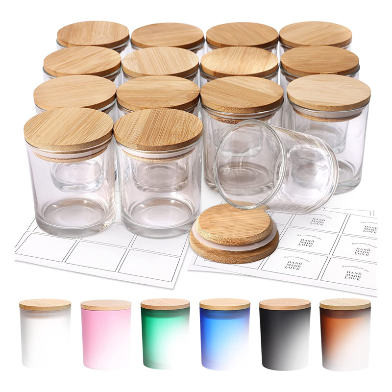 Customization Clear Round Glass Mason Jar For scented candle (1)