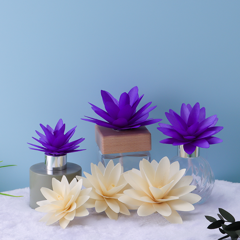 wood flower custom color size home decoration diffuser flower (5)