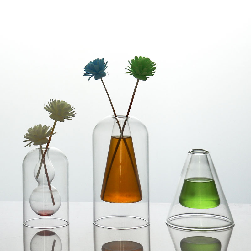 Glass Bottles Recycled Handmade Different Shapes Fragrance Diffuser Bottle (2)