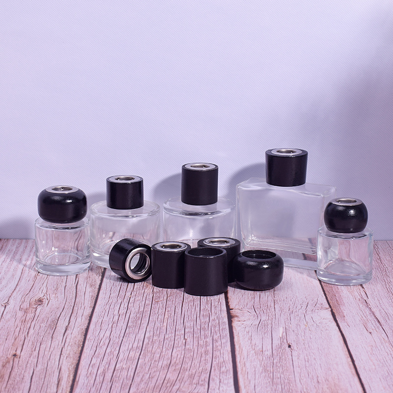 Perfume bottle wood cap Diffuser bottle round and square cap (1)
