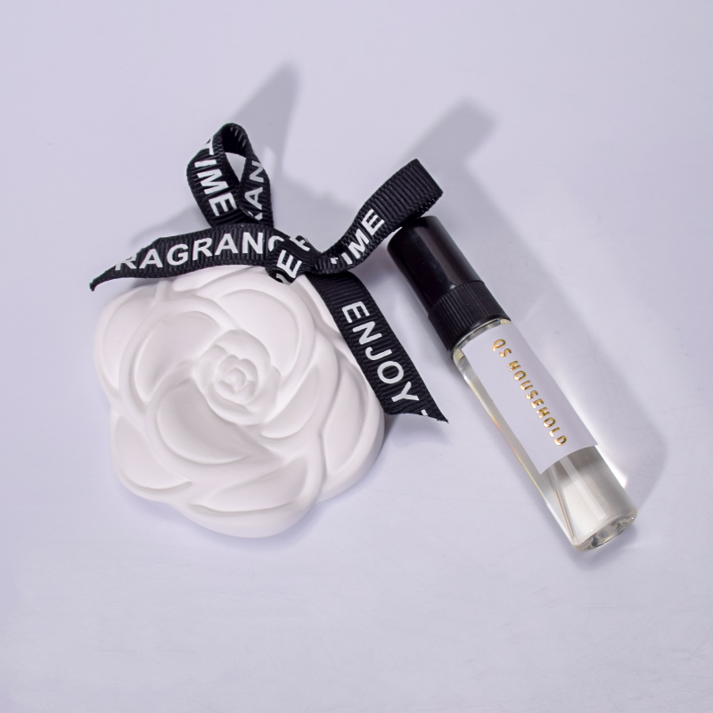 Car Aromatherapy Tablet Ceramic Flower with Essential Oil air Fresh (3)