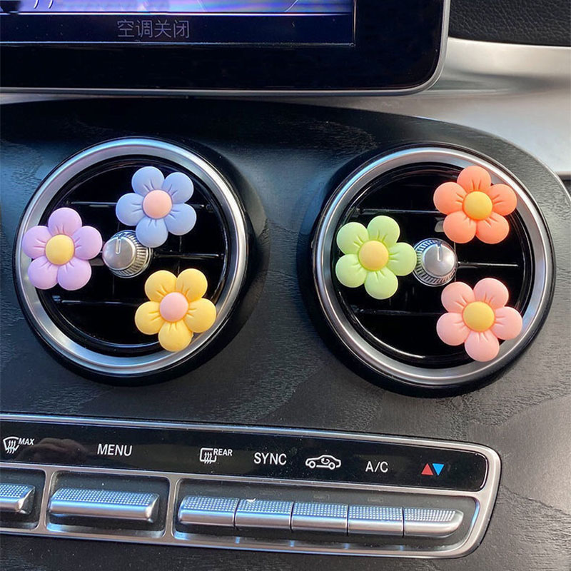 Lovely Flower Resin Car Aromatherapy to Remove Odor Outlet Decoration (5)