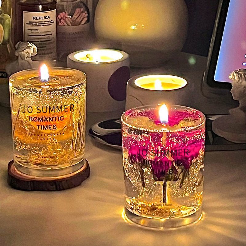 Scented candle Jelly wax True Flower Premium Sleep Bedroom lasting (6)