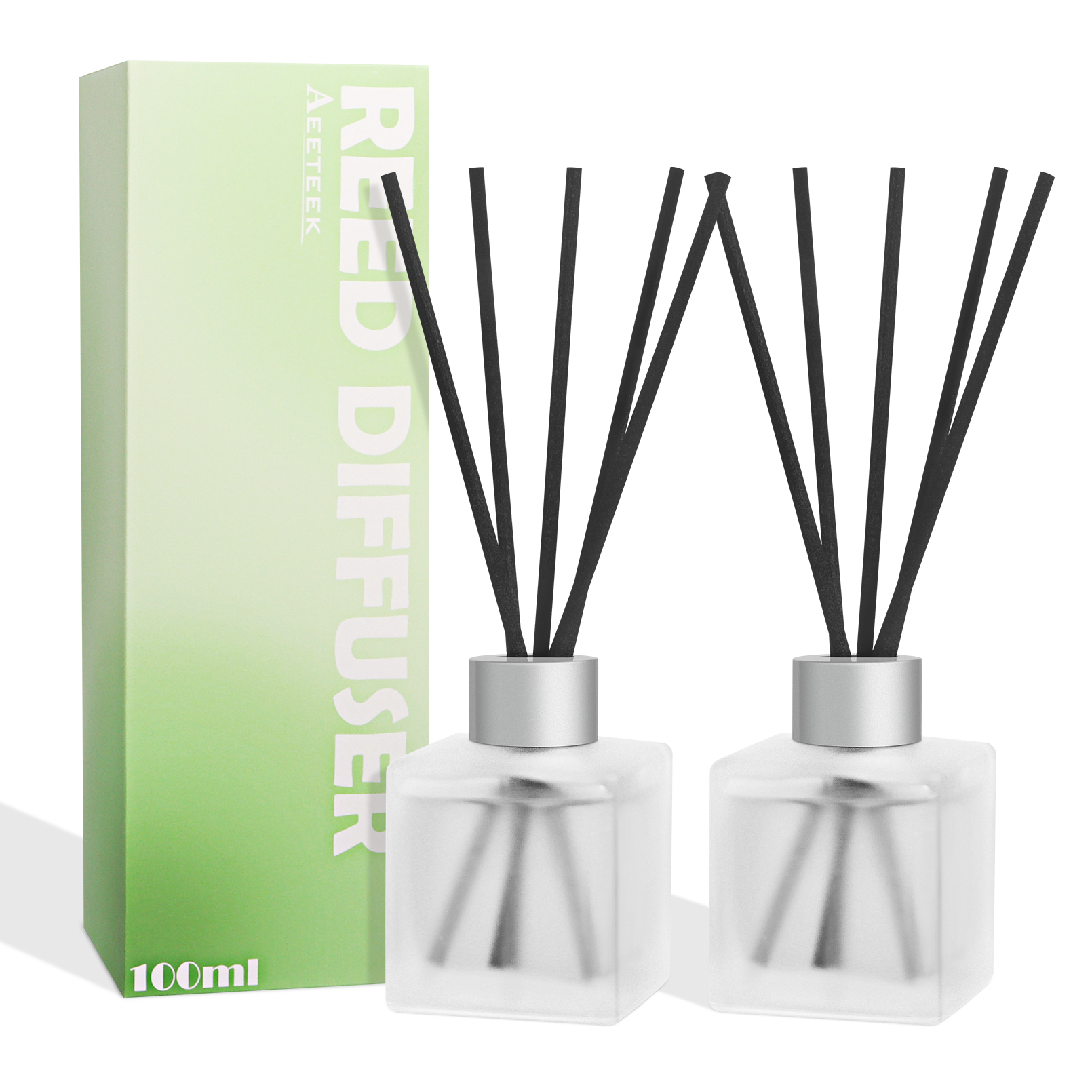Reed Diffuser Set Gift Glass Bottle Reed Stick Home Fragrance (3)