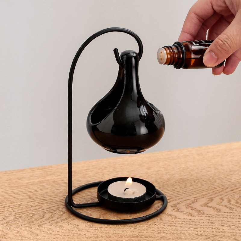 Black Hanging Stove Creative Aromatreatment Oil Lamp Heating Lamps Household (2)