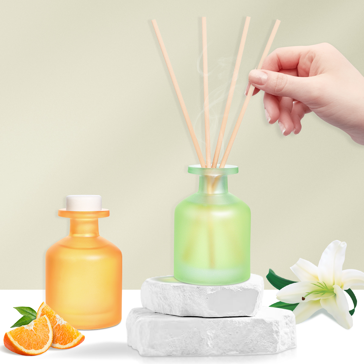 Home Fragrance Reed Diffuser Set Essential Oil Gift (3)