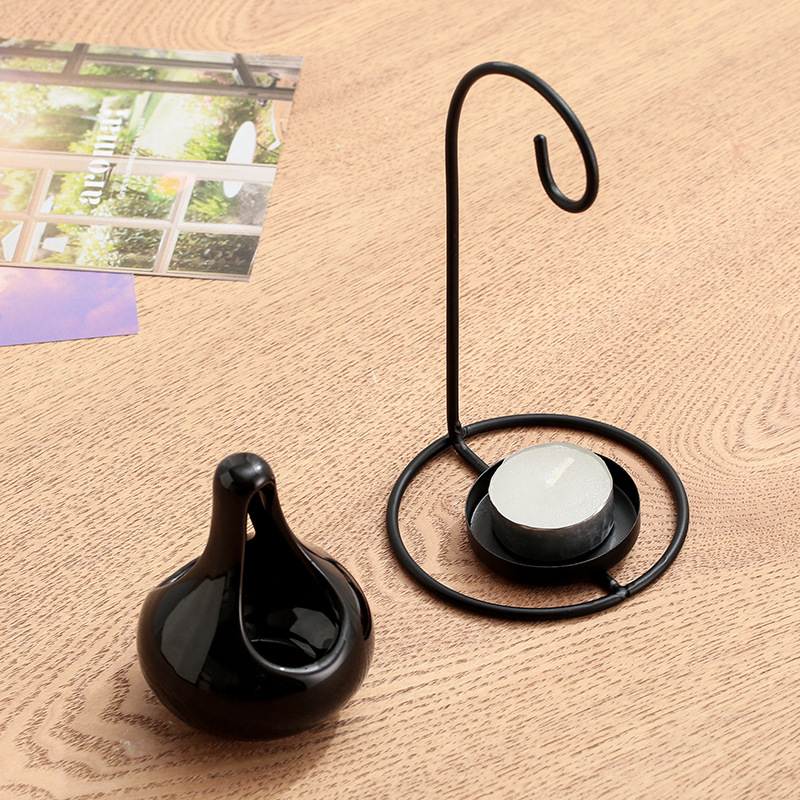 Black Hanging Stove Creative Aromatreatment Oil Lamp Heating Lamps Household (3)