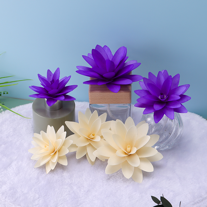 wood flower custom color size home decoration diffuser flower (4)