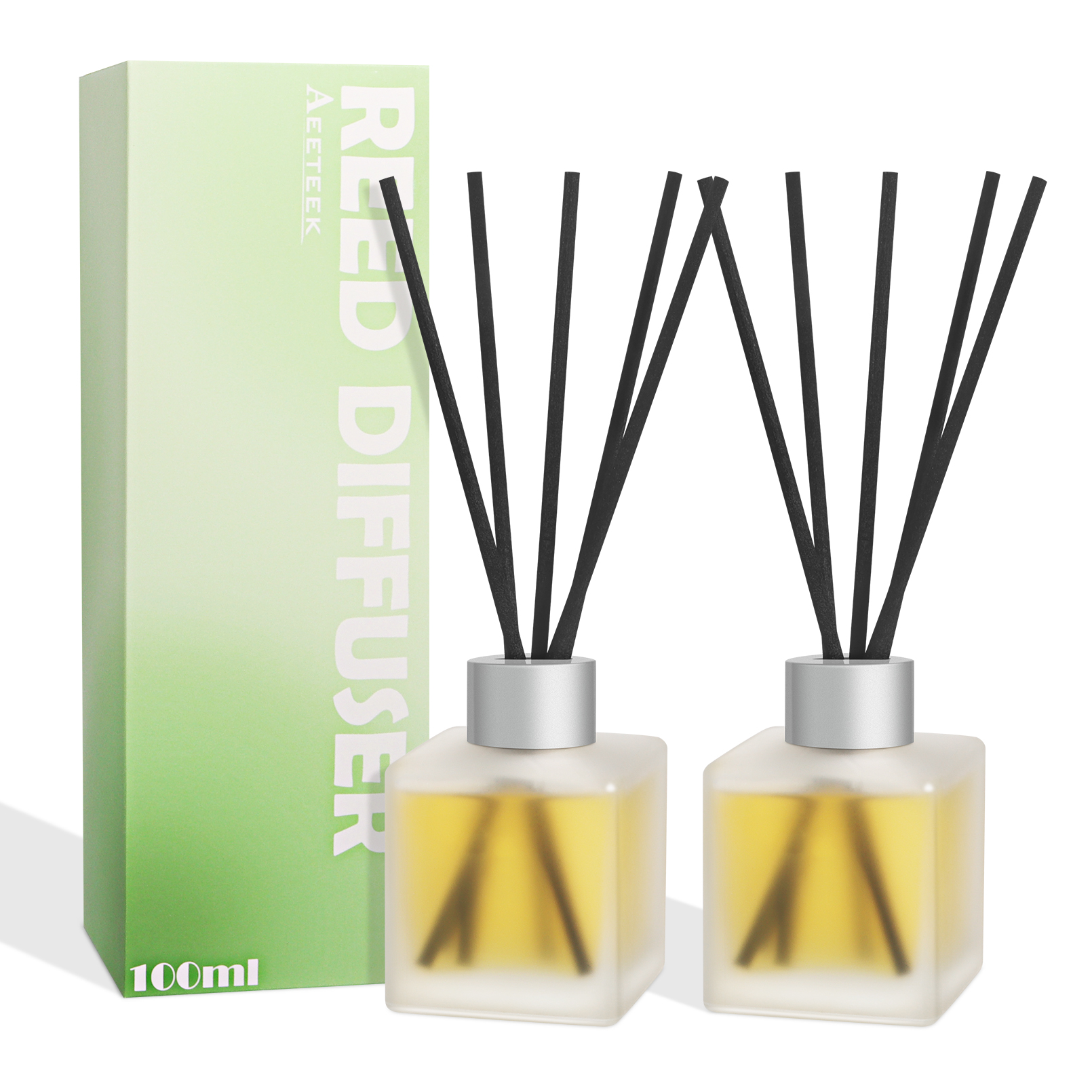 Reed Diffuser Set Gift Glass Bottle Reed Stick Home Fragrance (2)