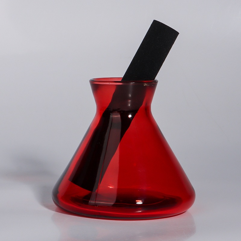 Trumpet perfume bottle glass empty bottle home decoration (1)