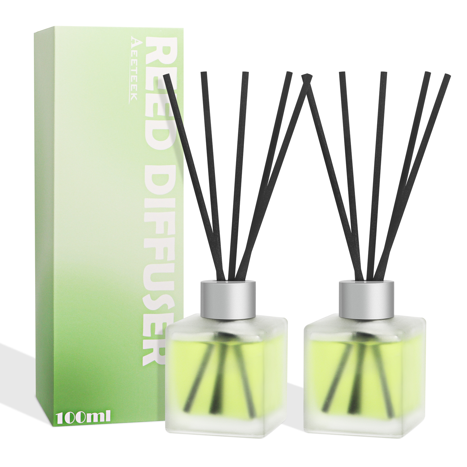 Reed Diffuser Set Gift Glass Bottle Reed Stick Home Fragrance (6)