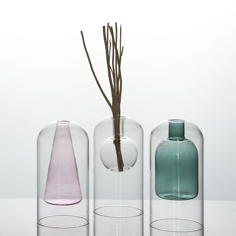 Glass Bottles Recycled Handmade Different Shapes Fragrance Diffuser Bottle (5)