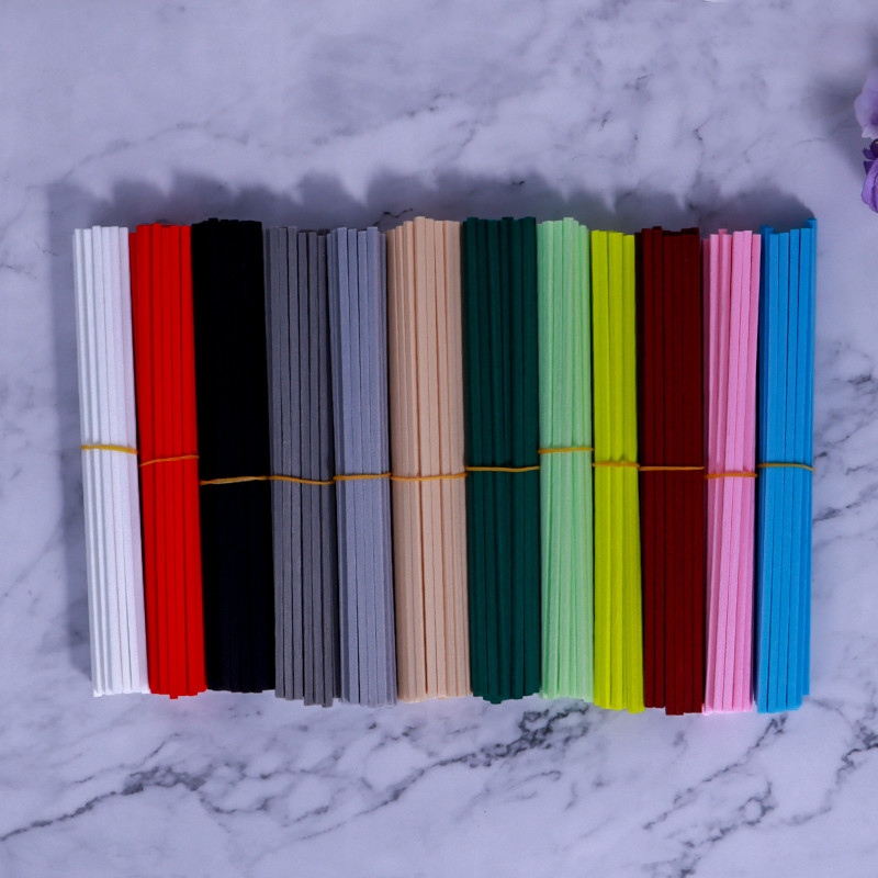 Colorful square straight fiber stick essential oil diffuser stick (5)